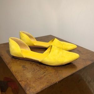 Jenni Kayne Yellow Suede D'Orsay Flats RESOLED 37